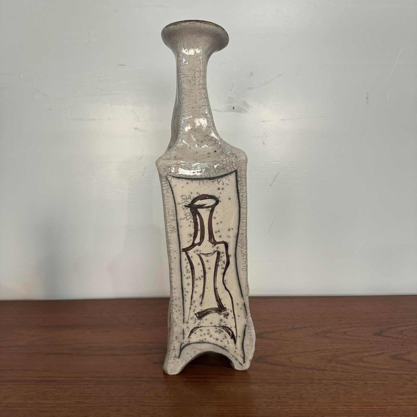 Tall Organic Shaped Ceramic Vase “Why Won’t She Go Away?”