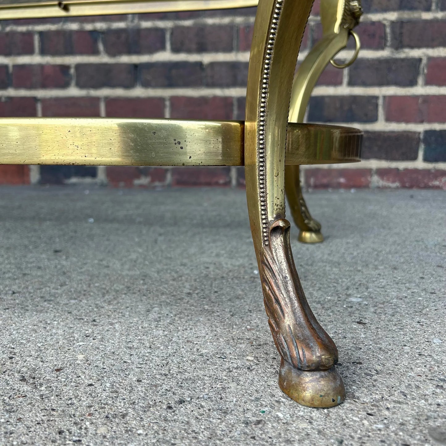 Maison Jansen Brass and Glass Coffee Table