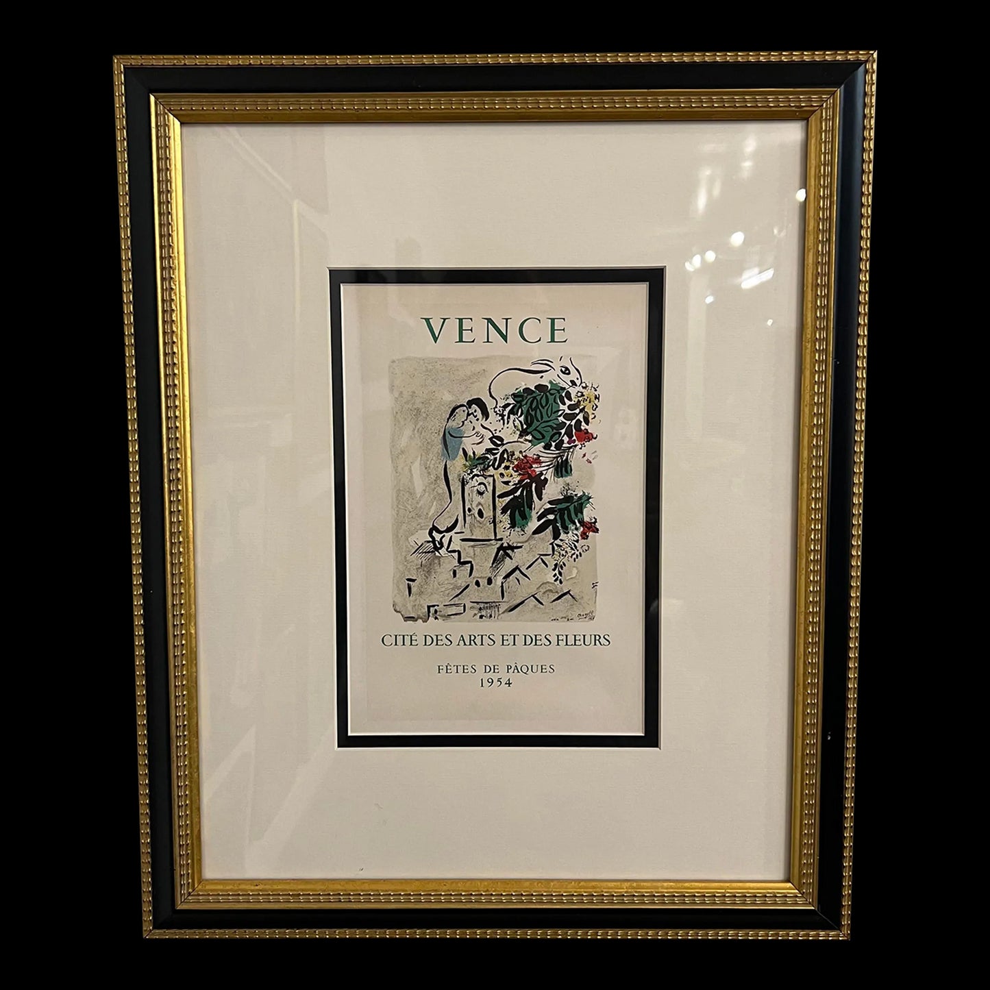Marc Chegal “Vence - Cite’ Des Arts Et Des Fleurs” Print 1954