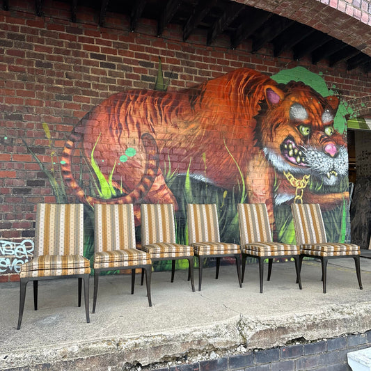 Set of 6 Harvey Probber Dining Chairs Saber Legs