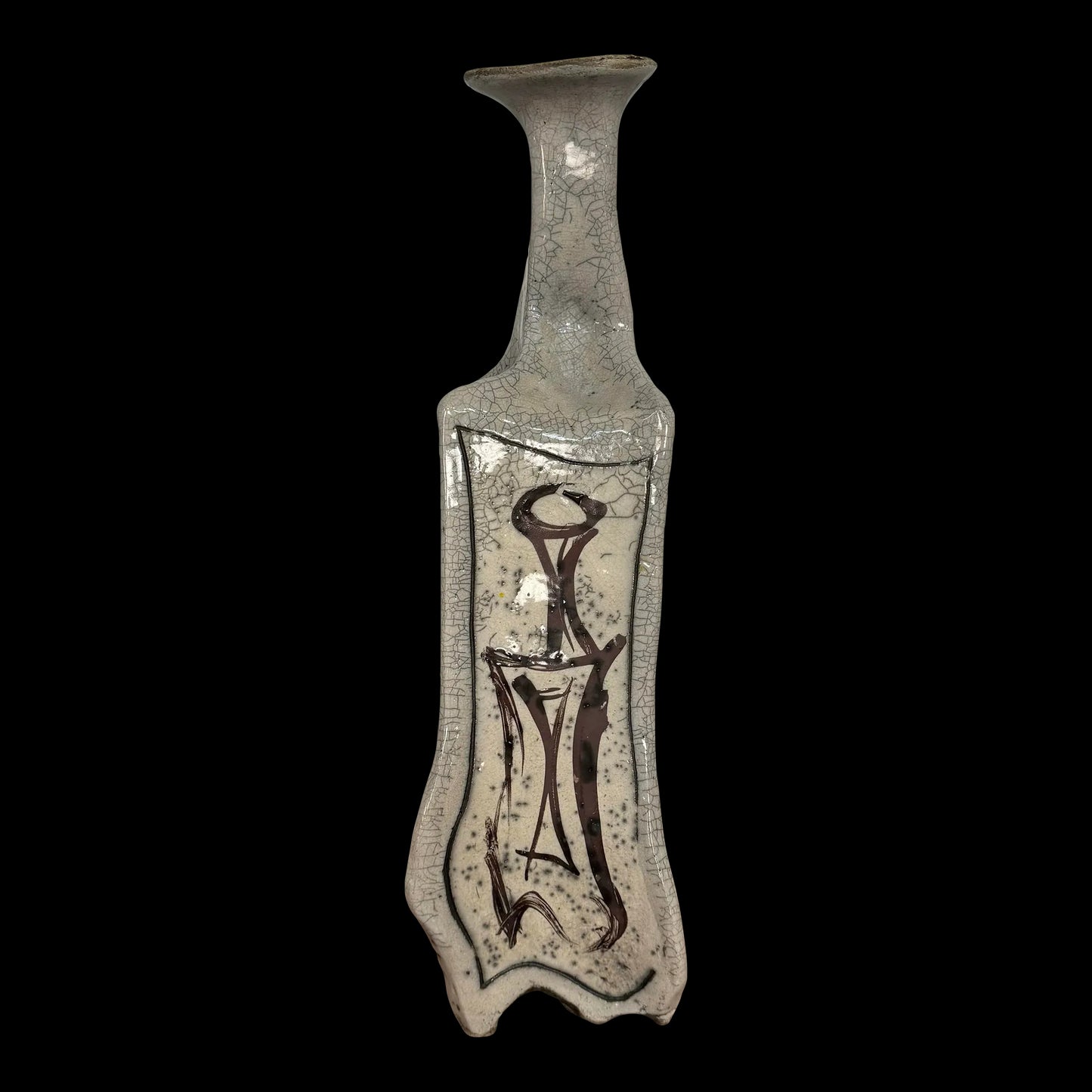 Tall Organic Shaped Ceramic Vase “Why Won’t She Go Away?”