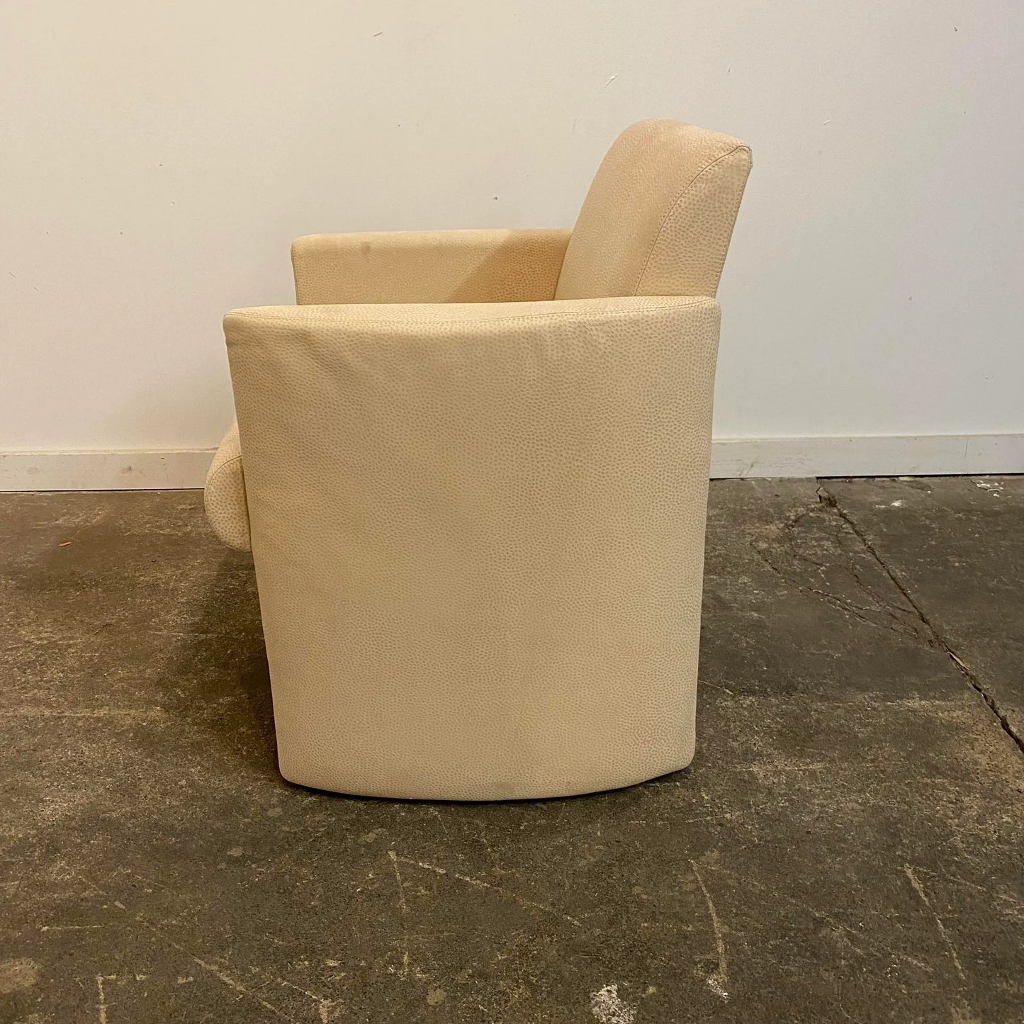 Sormani Lounge Chair Late 20th Century From Italy Leather Suede