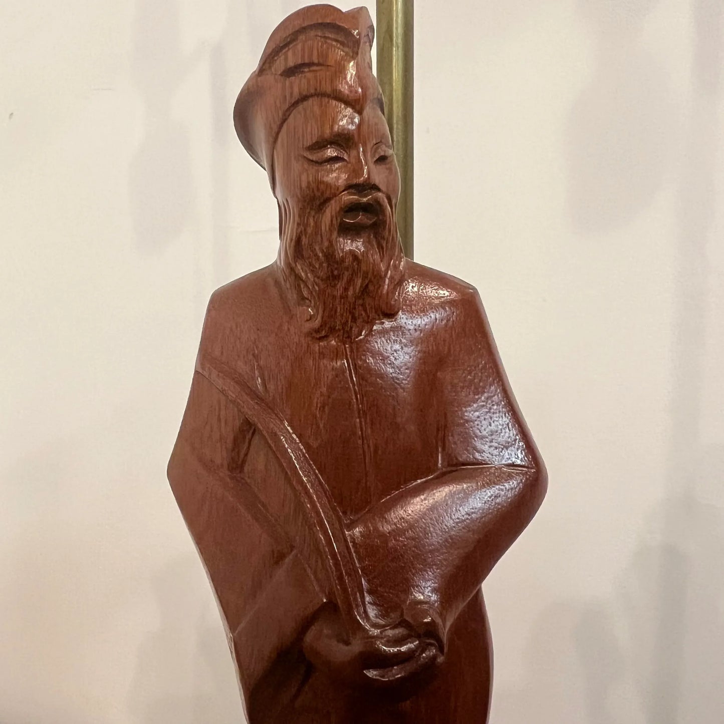 Pair of Yasha Heifetz Carved Man and Woman Lamps