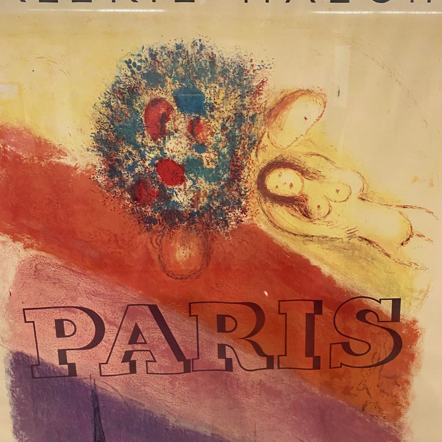 Original Galerie Maeght Paris Poster for Chagall Exhibit 1954