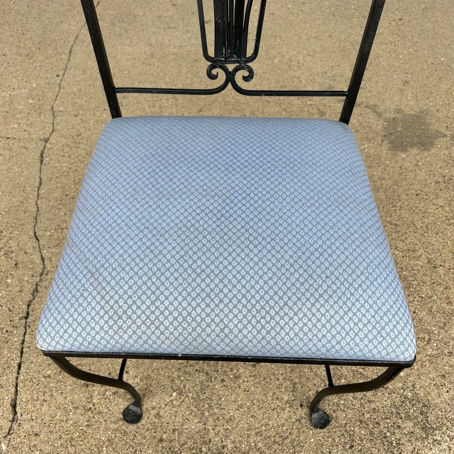 Mid 20th Century Salterini Abstract Floral Outdoor Dining Chair, Attributed