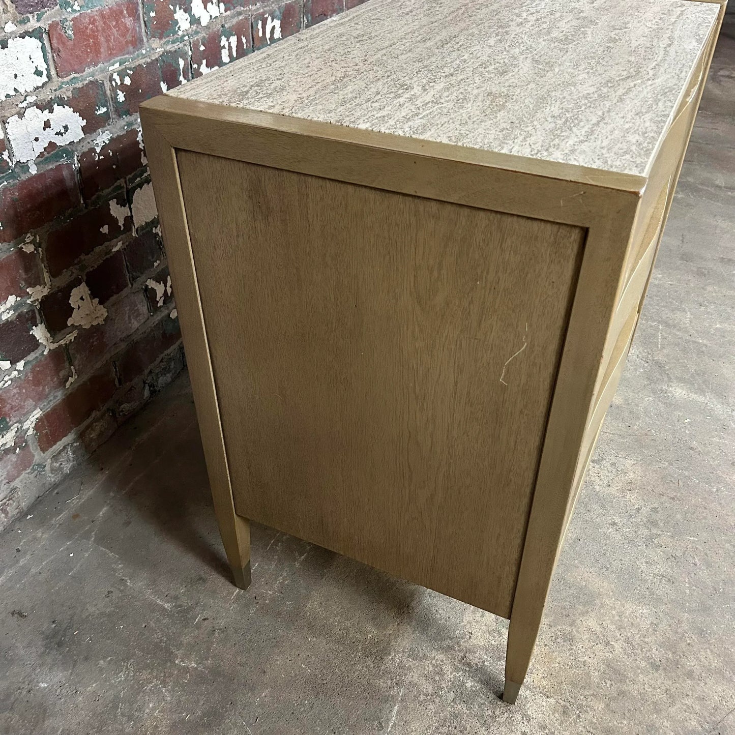 American of Martinsville Travertine Marble Top Chest