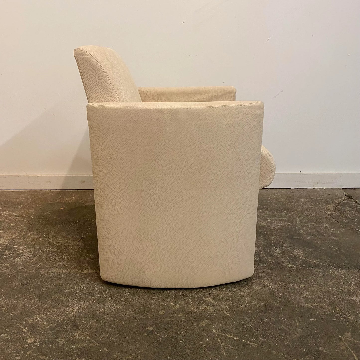 Sormani Lounge Chair Late 20th Century From Italy Leather Suede