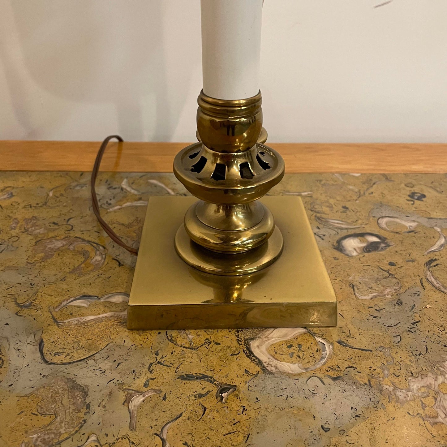 1970s Mid-Century Modern Brass Stiffel Table Lamp