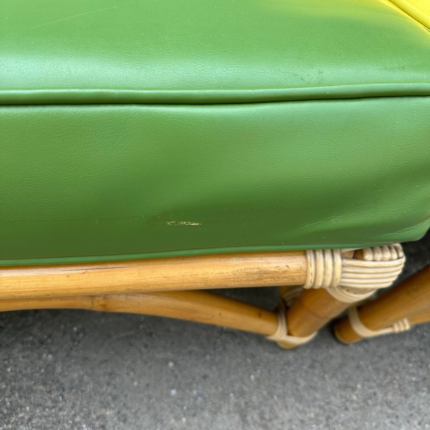 Mid Century Modern Bamboo Sectional Sofa