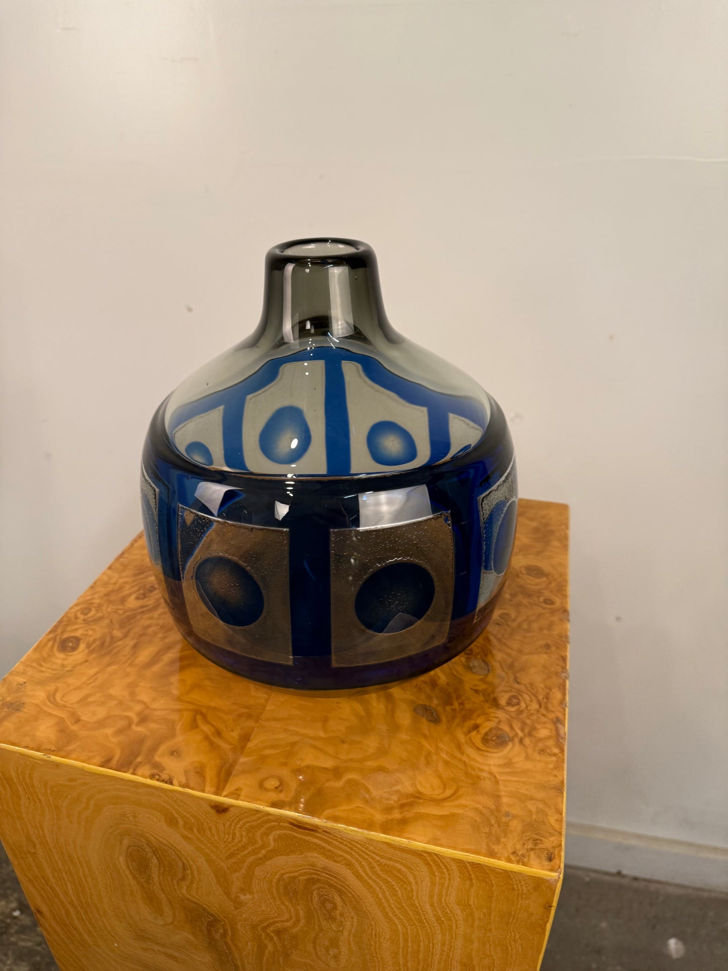 Sven Palmqvist, Ravenna Vase 2327 Signed Orrefors Sweden, C. 1950