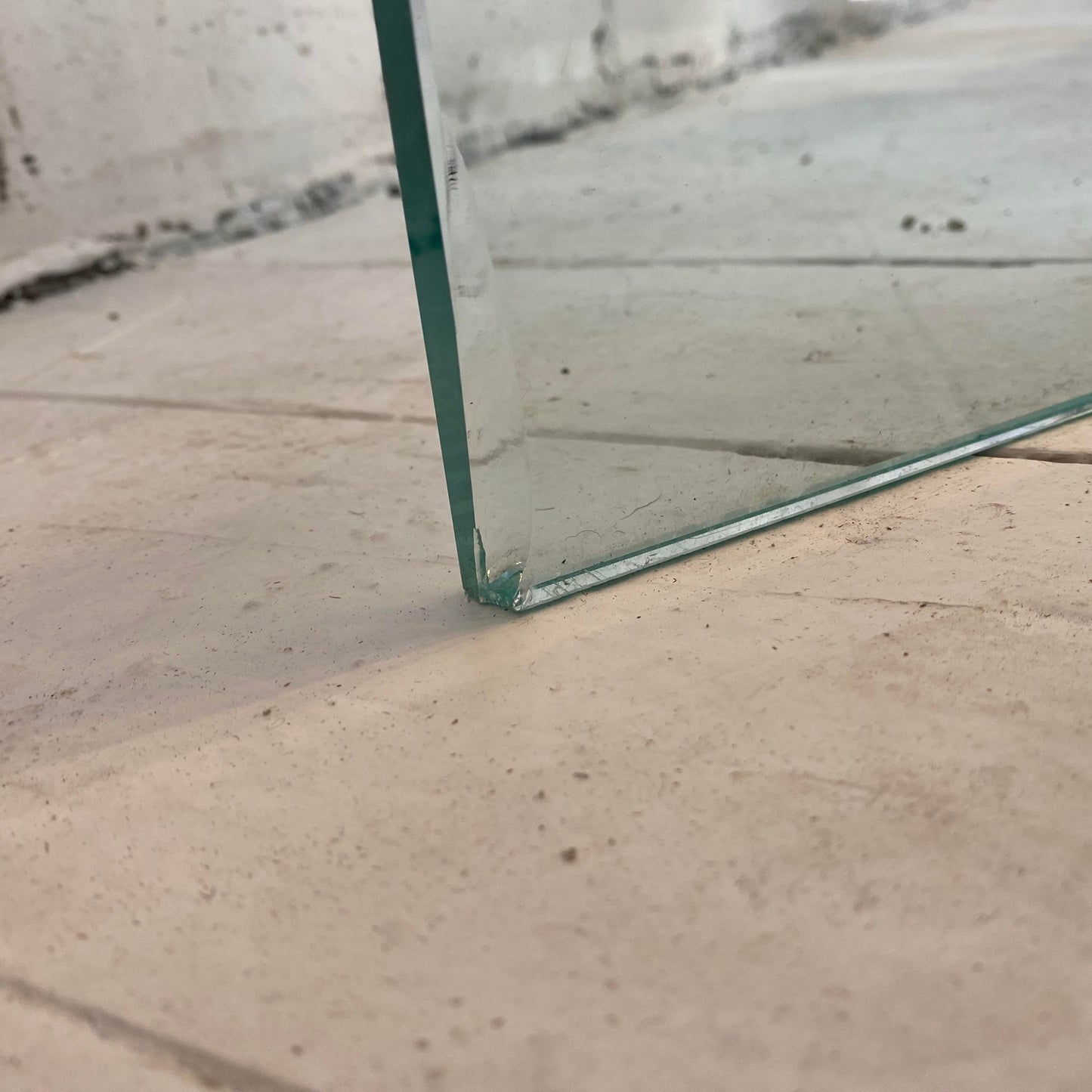 1970s Art Deco Style Glass Divider Sandblasted Glass With Brass Hardware