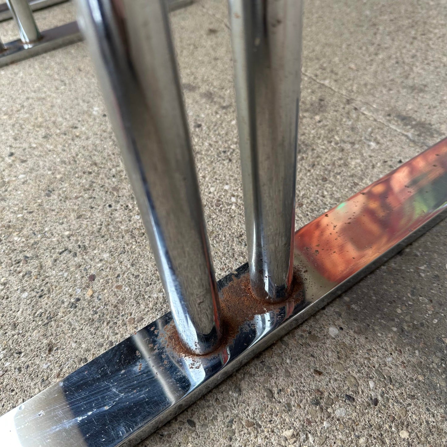 Set of 6 Directional Chrome Dining Chairs