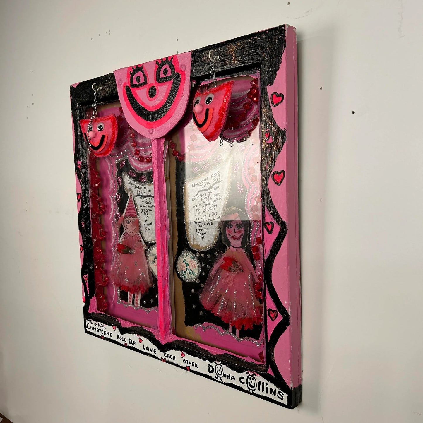 Dawn Collins Shadowbox Mixed Media Painting Outsider Art