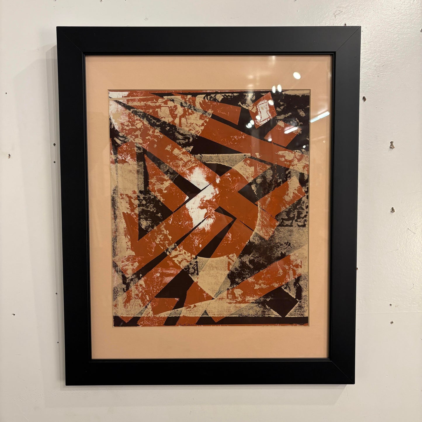 “Earth Tones” Sharon Bohm Levy Abstract Geometric Art 1977