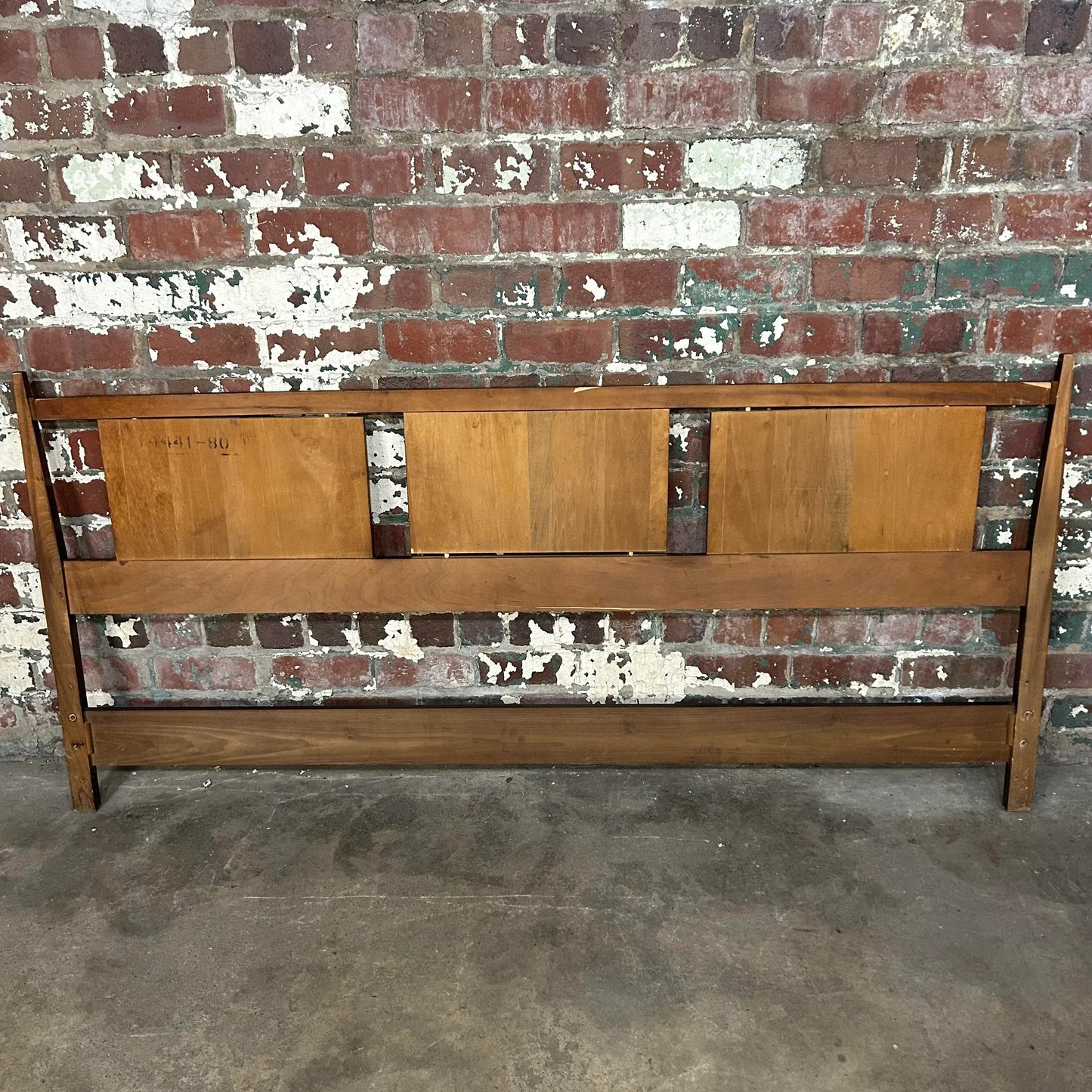 Mid Century Modern King Size Headboard in the Style of Paul McCobb