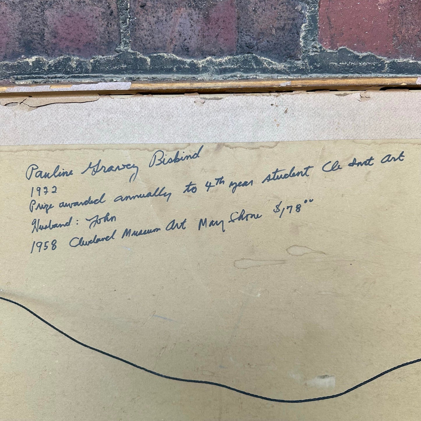 Abstract Painting by Pauline G. Biskind 1958 Cleveland May Show