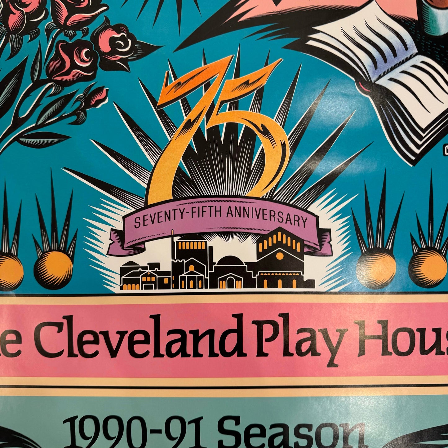 Cleveland Playhouse Theatre 1990-1991 Season Poster Art Deco 90’s
