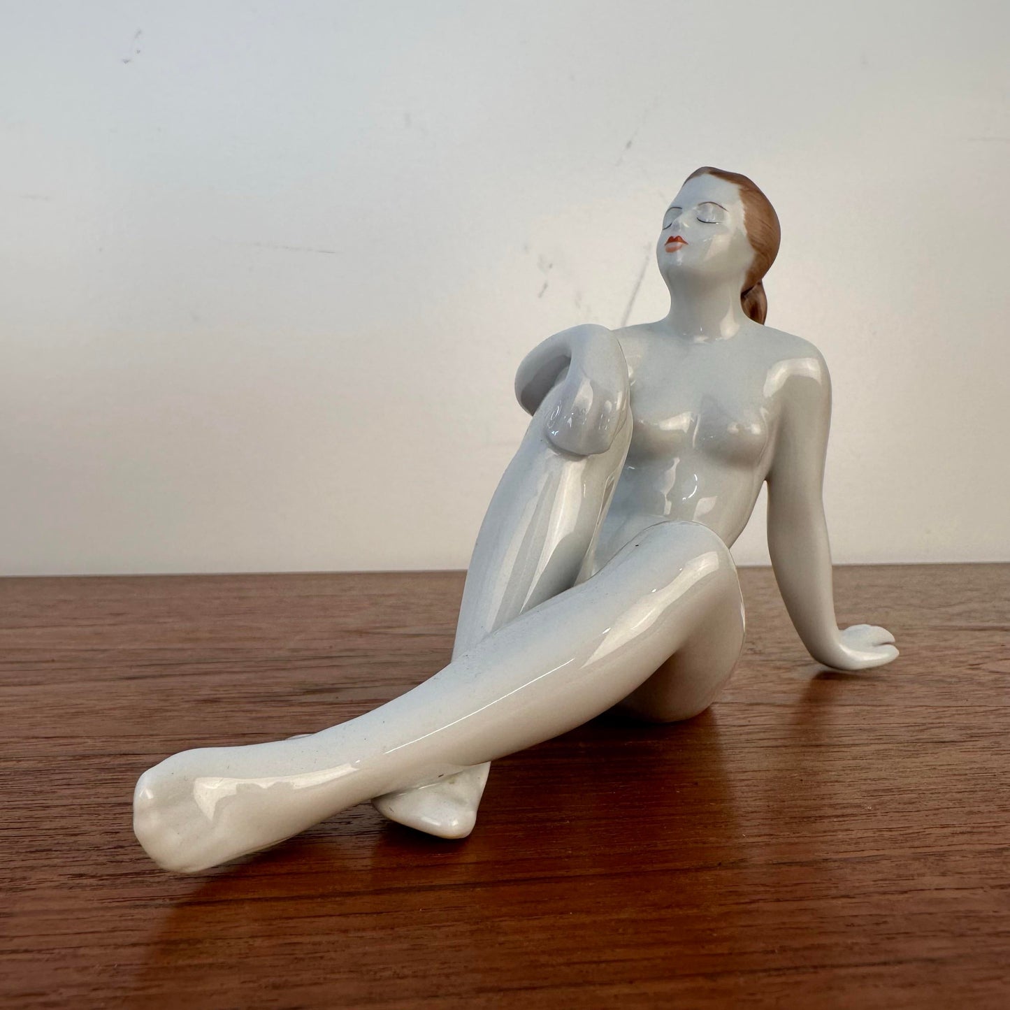 "Sunbathing" Hollobaza Woman Figurine