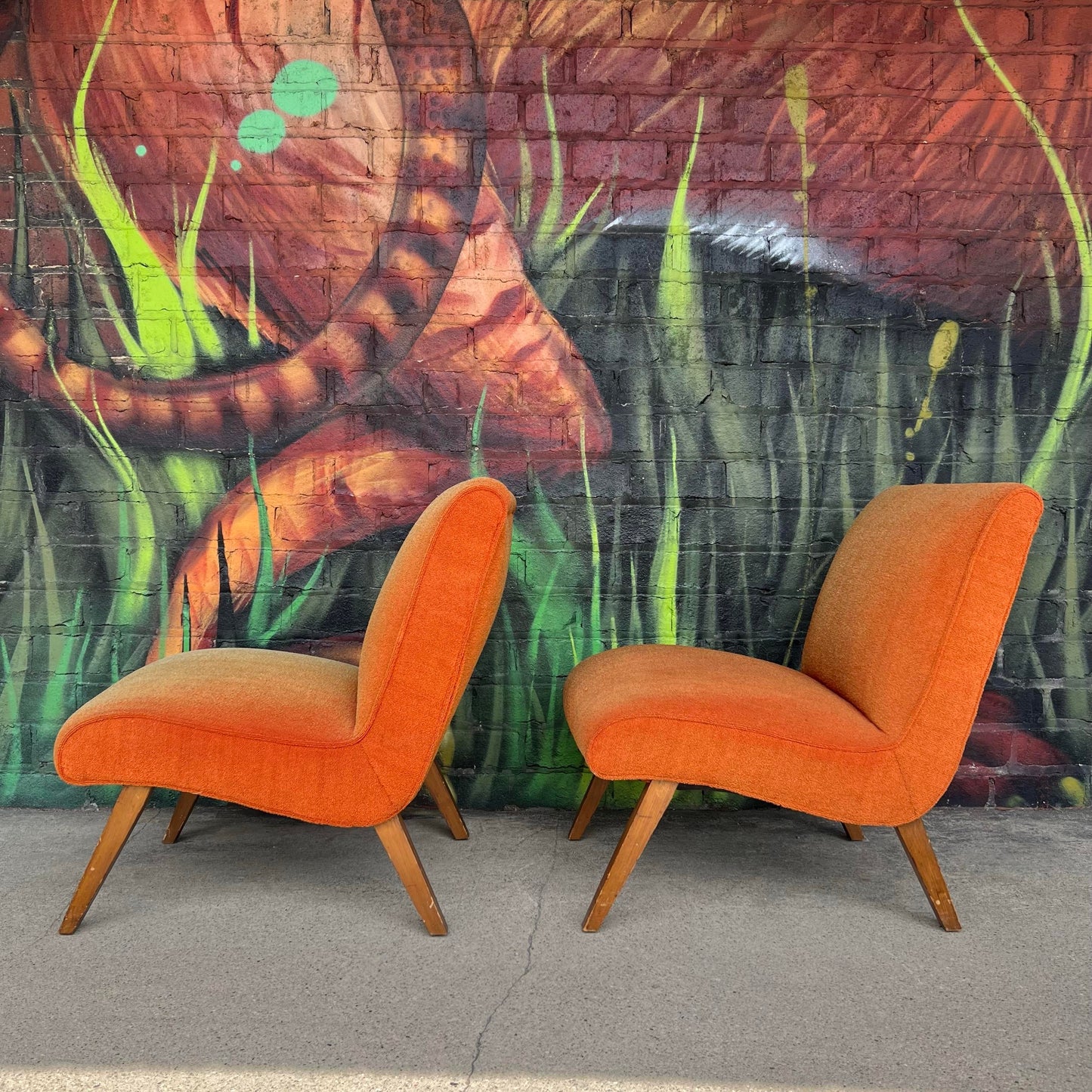 Pair of Slipper Chairs in the Style of Jens Risom