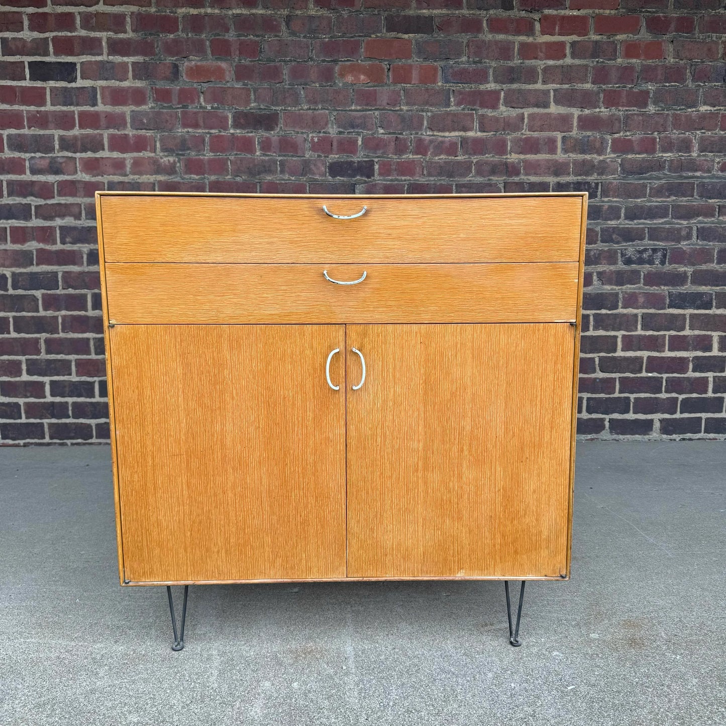 George Nelson for Herman Miller Thin Edge Prototype Cabinet Hairpin Leg