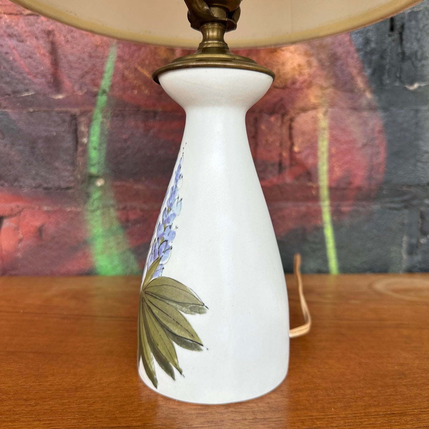 Royal Copenhagen Petite Hand Painted Floral Table Lamp