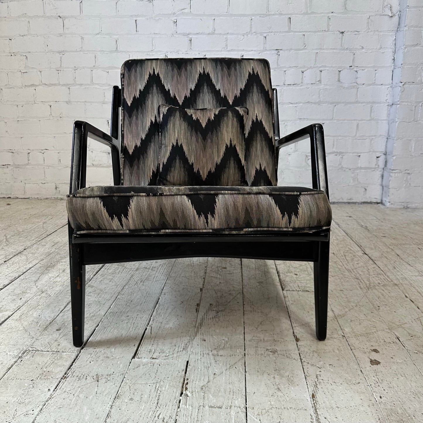 Kofod Larsen for Selig Wooden Lounge Chair Danish Style