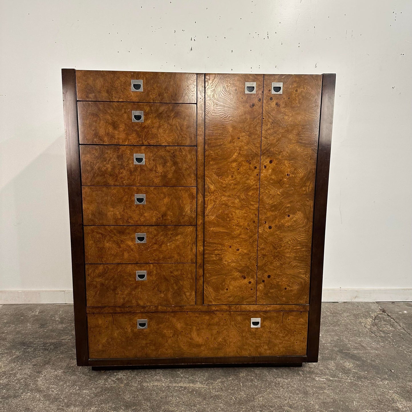 Century Furniture Burlwood Armoire Highboy Dresser Chest