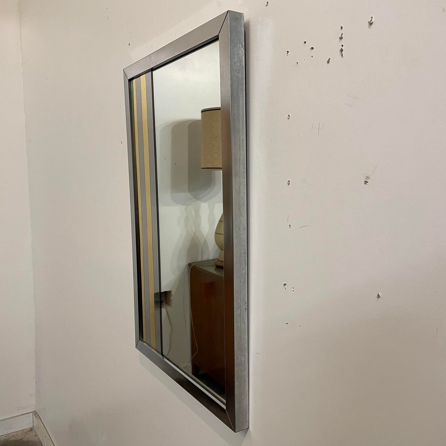 Paul Evans Style Mid Century Modern Mirror