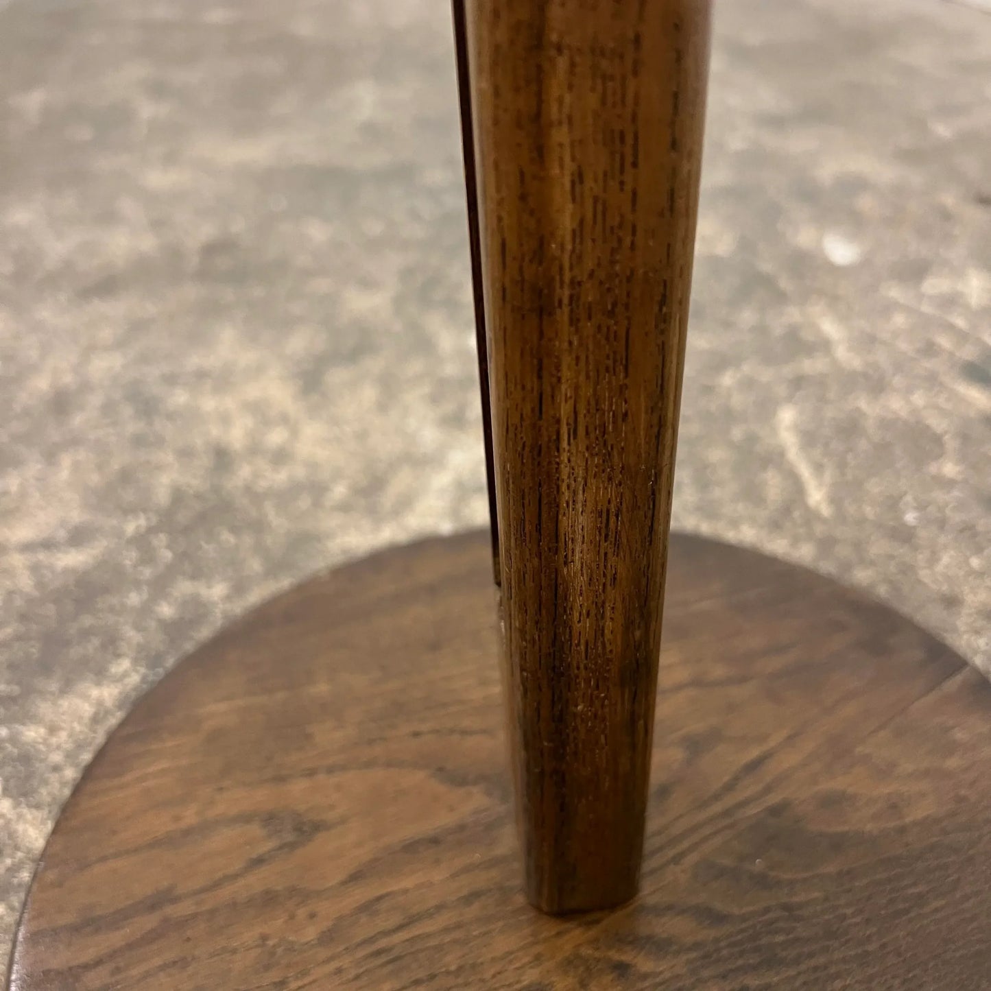Mid Century Modern Wooden and Brass Floor Lamp