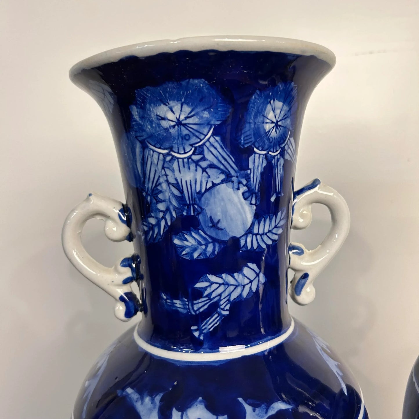 Pair of Blue Ceramic Vases