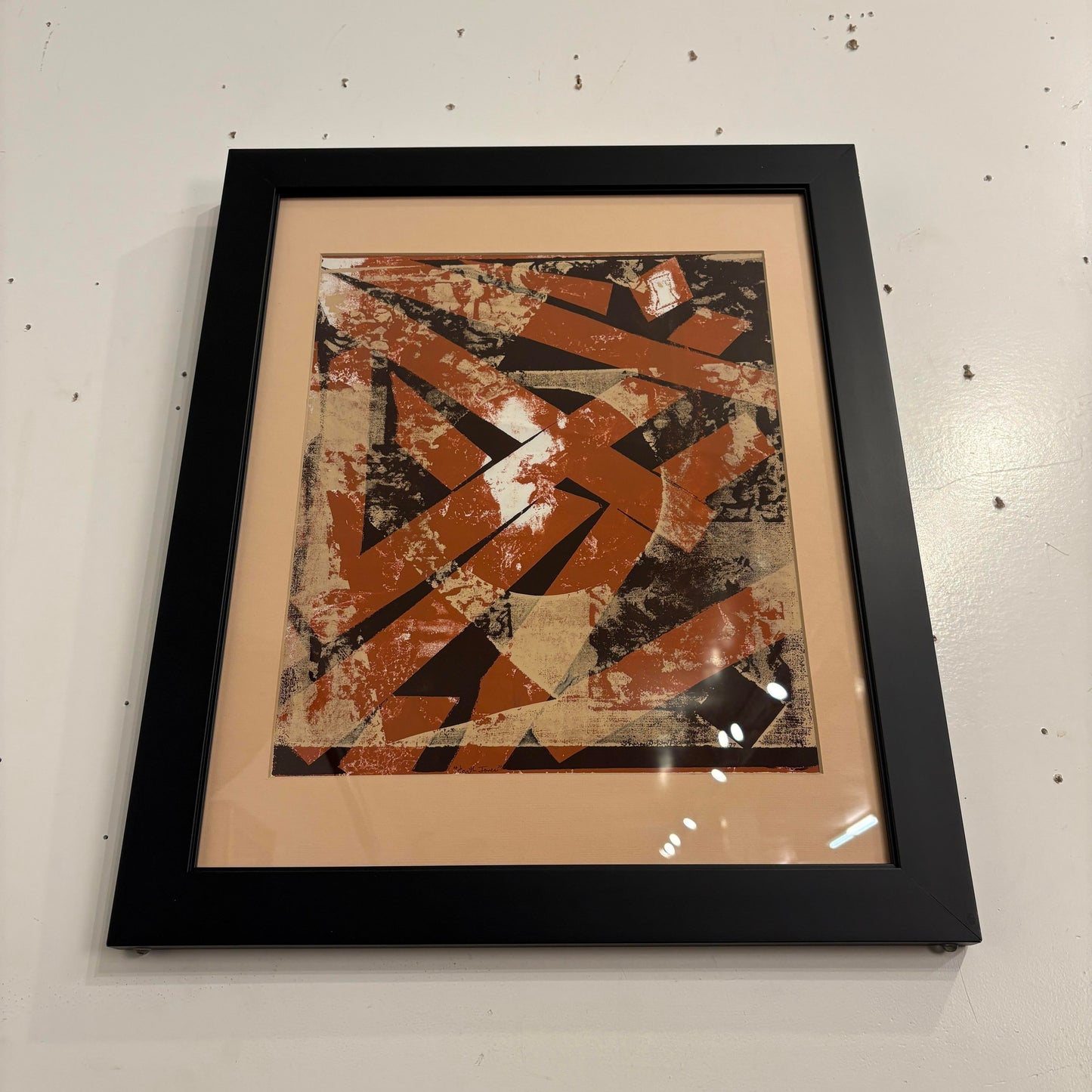 “Earth Tones” Sharon Bohm Levy Abstract Geometric Art 1977