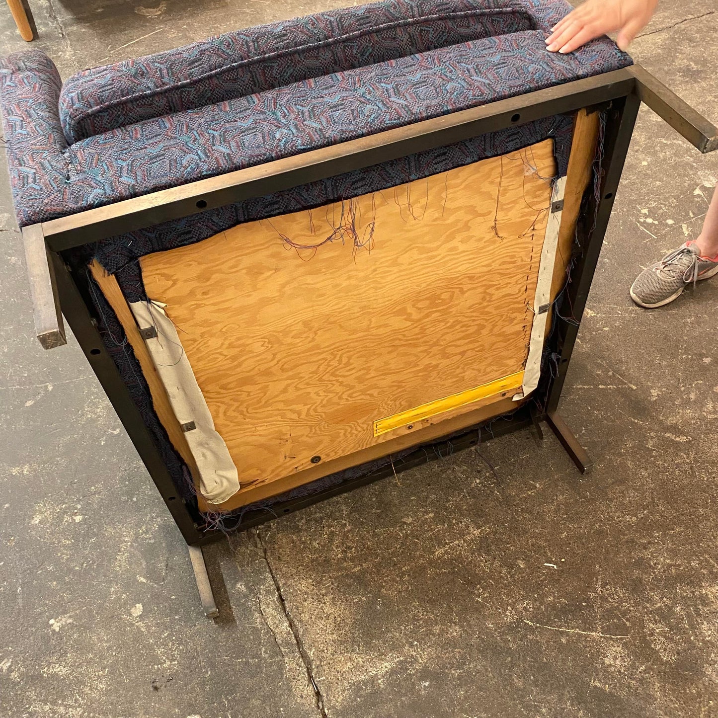 Mid-Century Modern Club Chairs Attributed to Florence Knoll With Bronze Legs