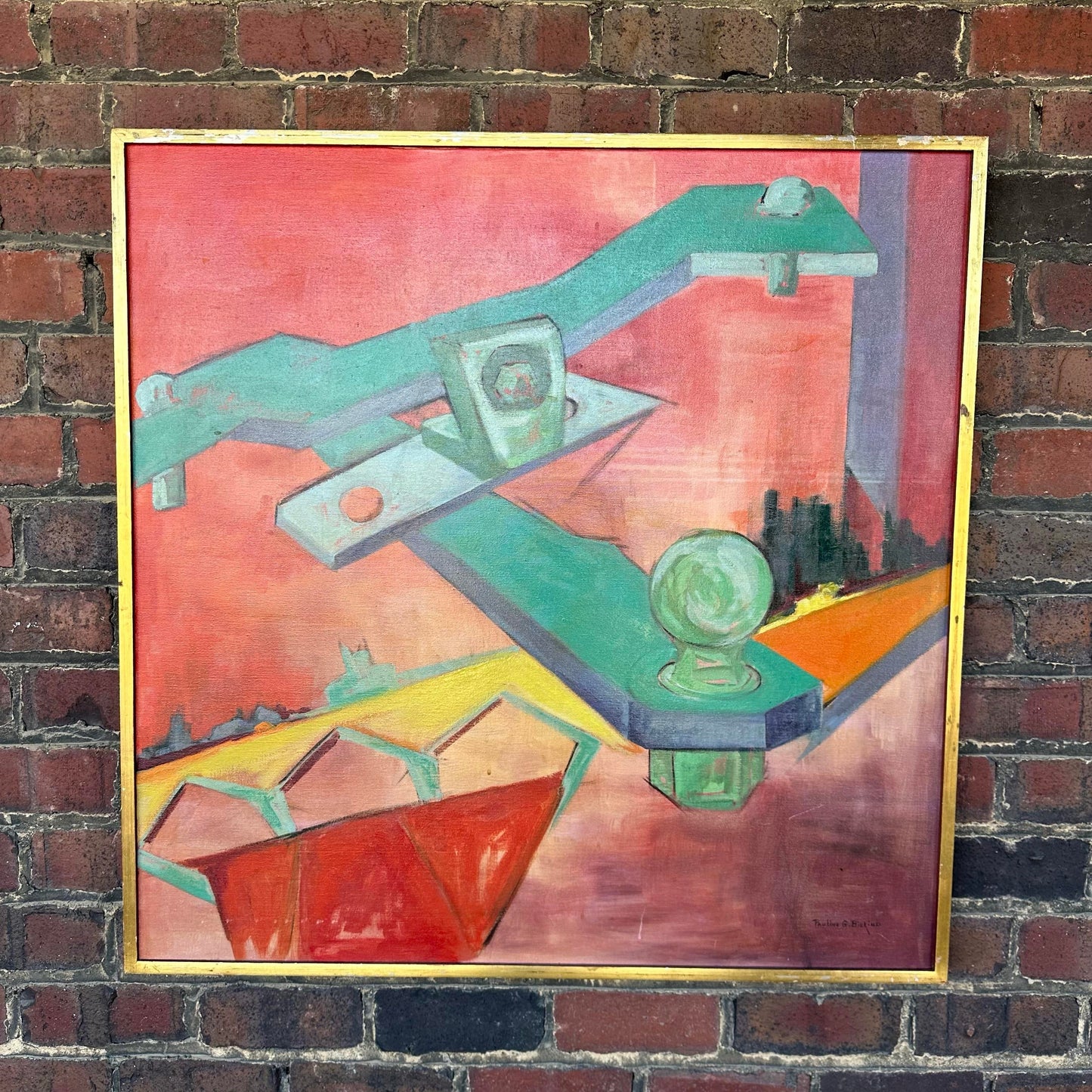 Abstract Painting by Pauline G. Biskind 1958 Cleveland May Show