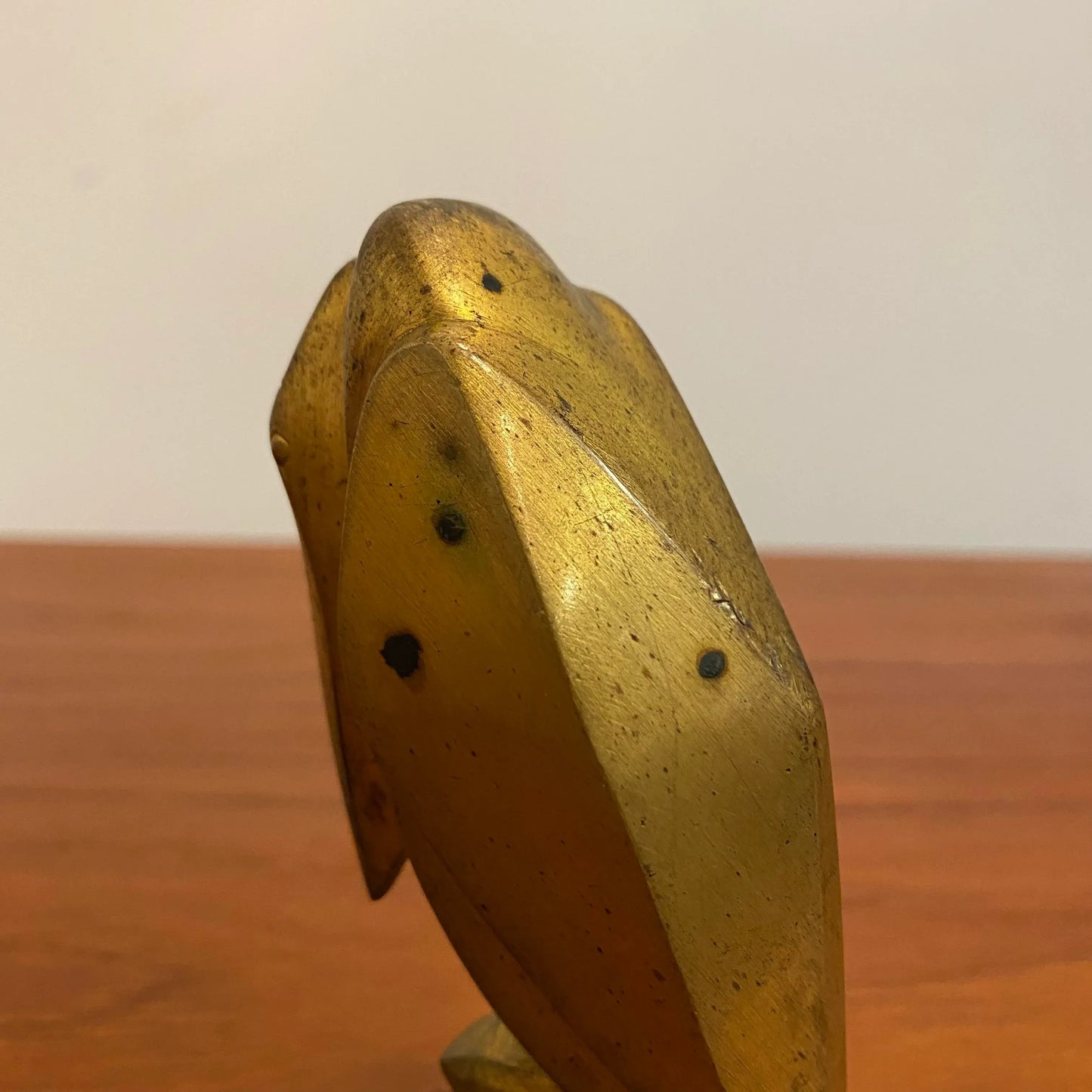 Brass Cubist Pelican Sculpture Topper by g.h Laurent France