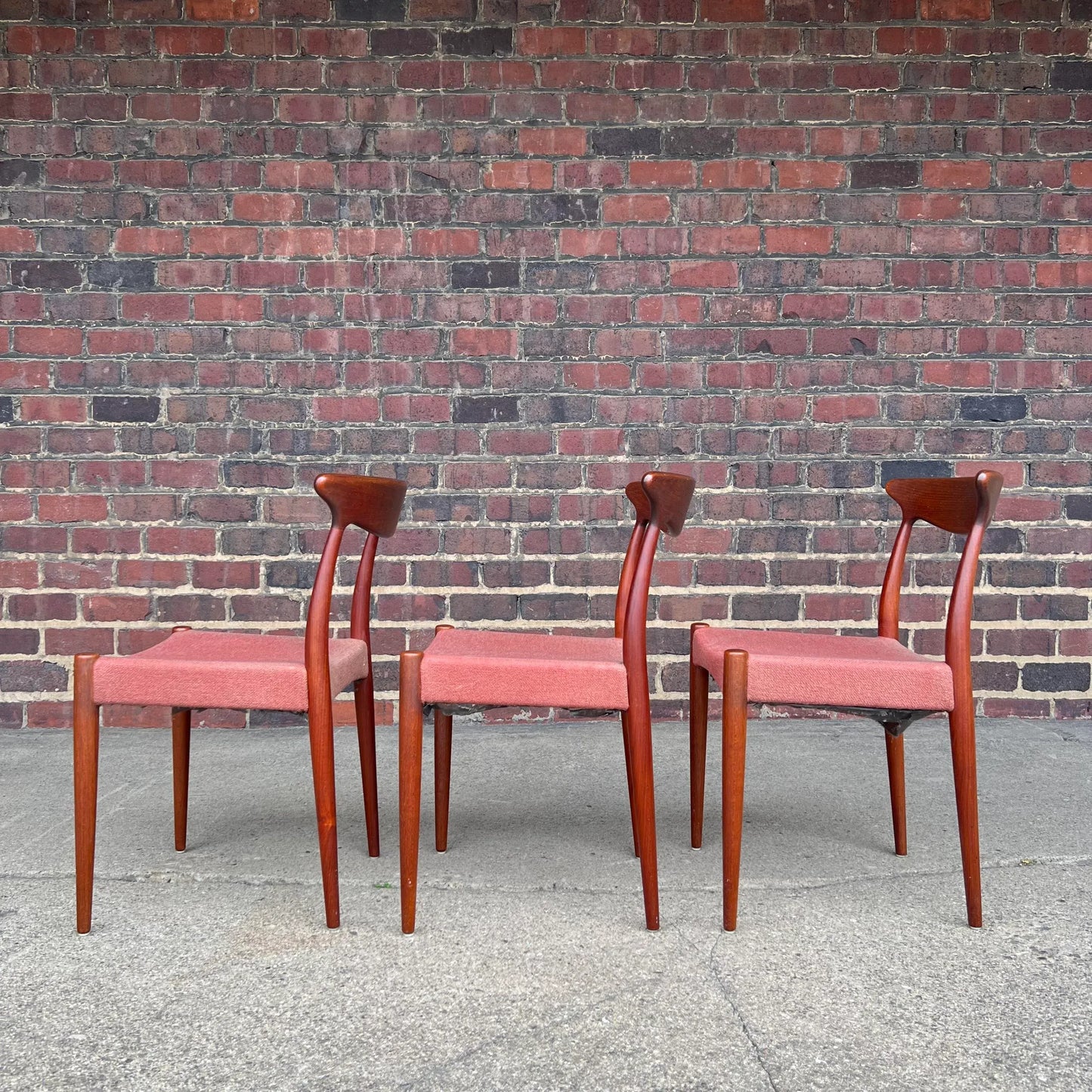 Set of 3 Arne Hovmand Olsen for Mogens Dining Chairs