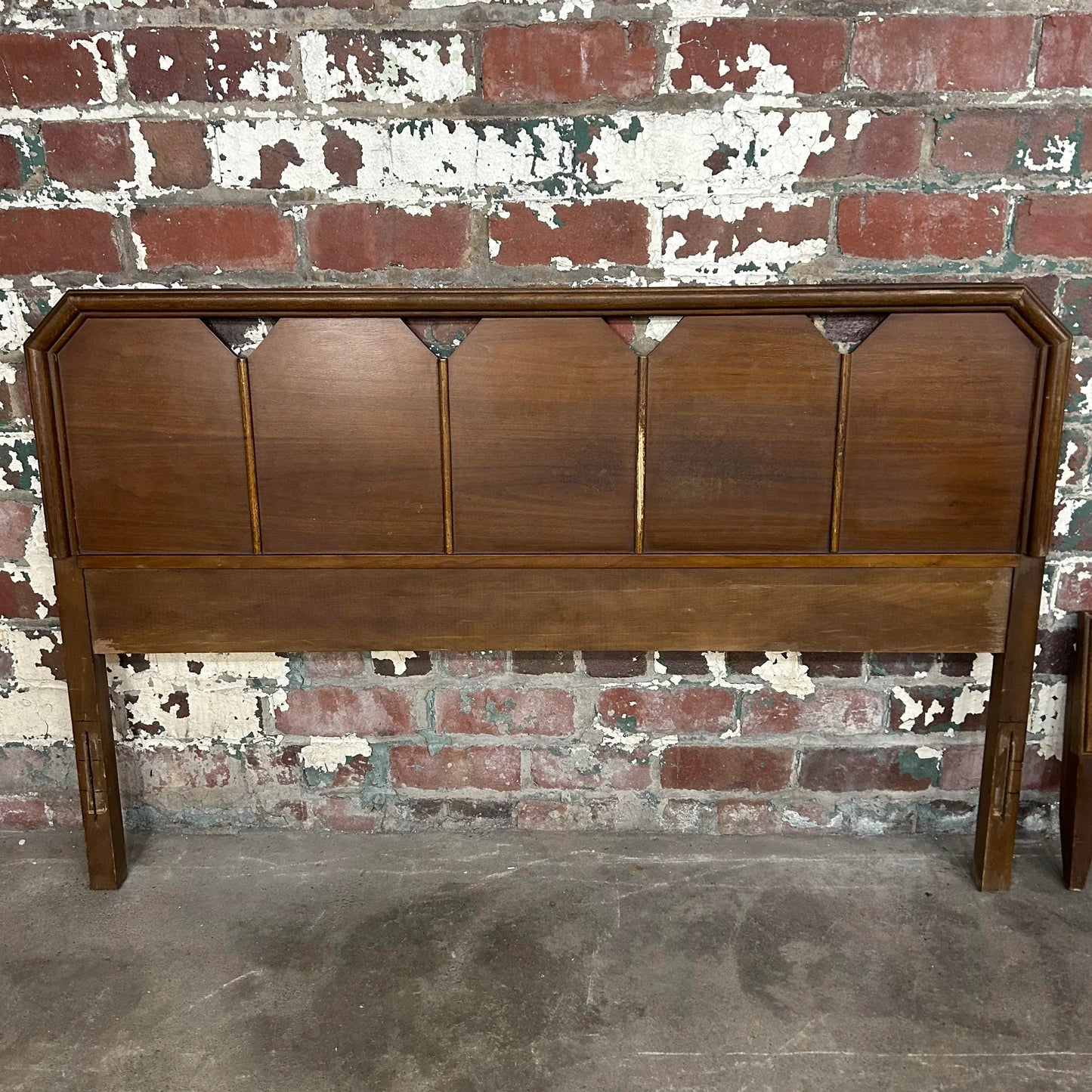 Mid Century Modern Full Size Headboard and Footboard
