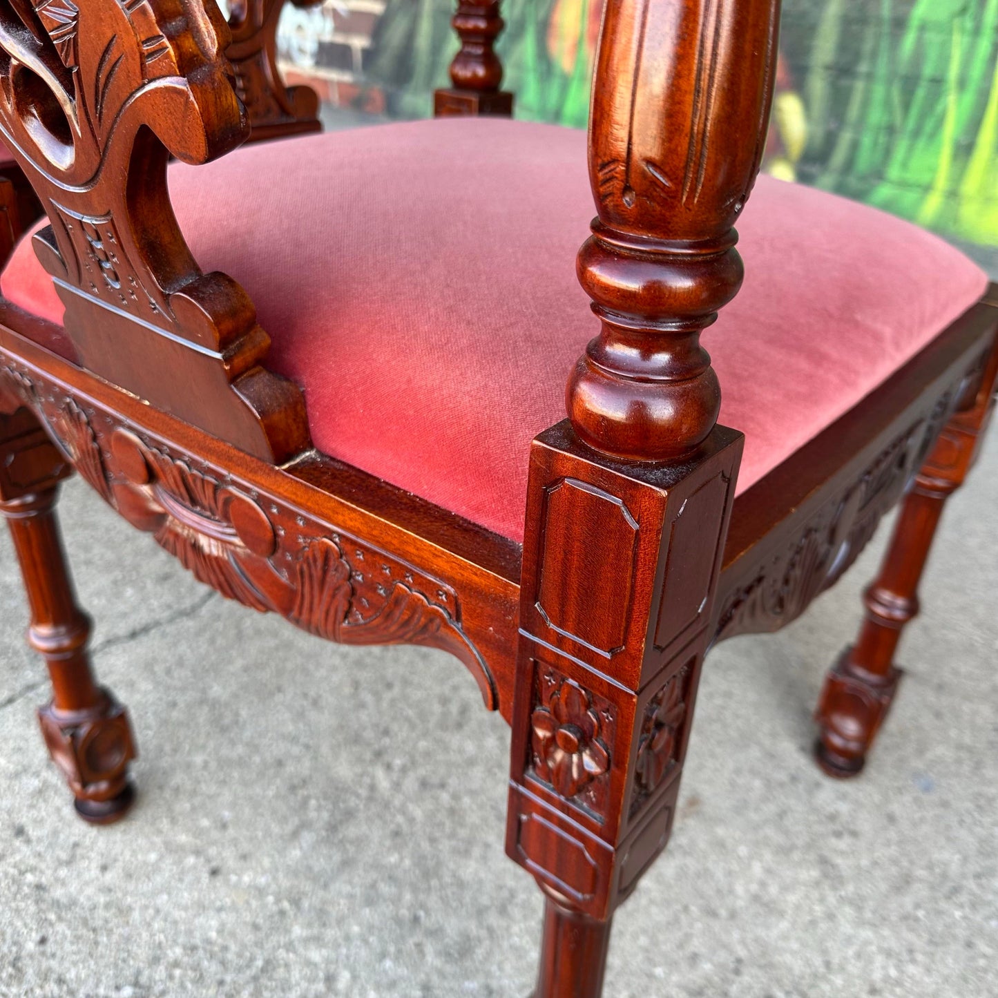 Pair of Renaissance Style Carved Corner Chairs