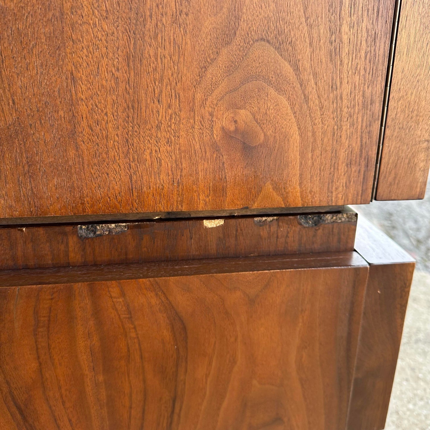 Mid-Century Modern Tobago Canadian Brutalist 2-Piece Tall Wardrobe