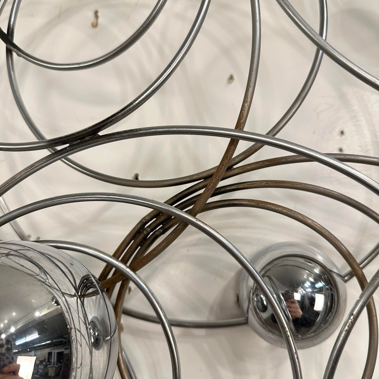 Mid Century Modern Curtis Jere Chrome Wall Sculpture