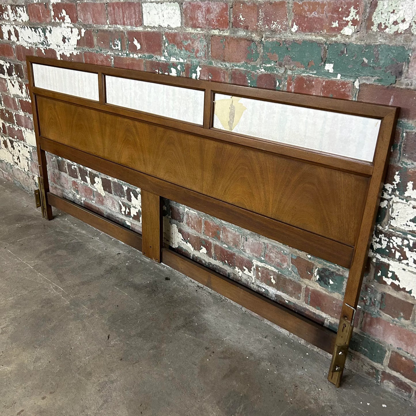 Mid Century Modern King Size Headboard With Reversible Panels