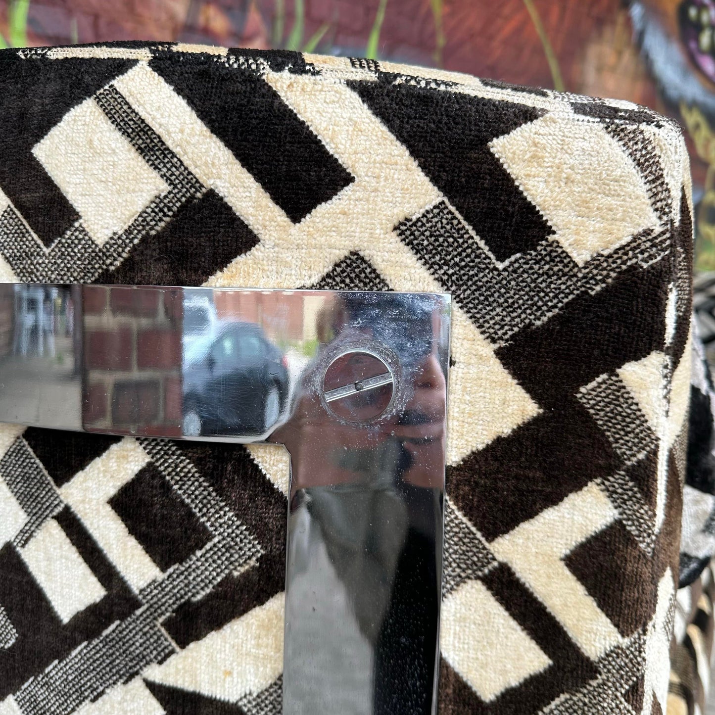 Mid-Century Modern Chrome Sofa by Flair in the Style of Milo Baughman