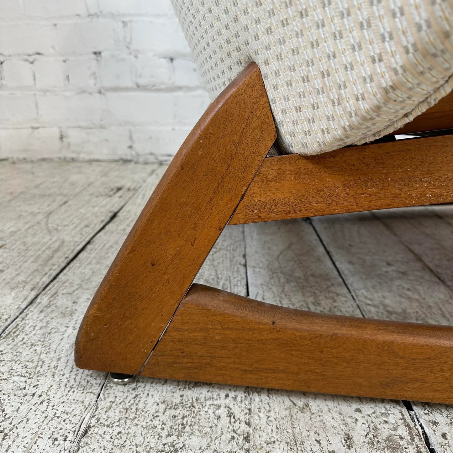 Large Adrian Pearsall Style Lounge Chair With Wood Sides