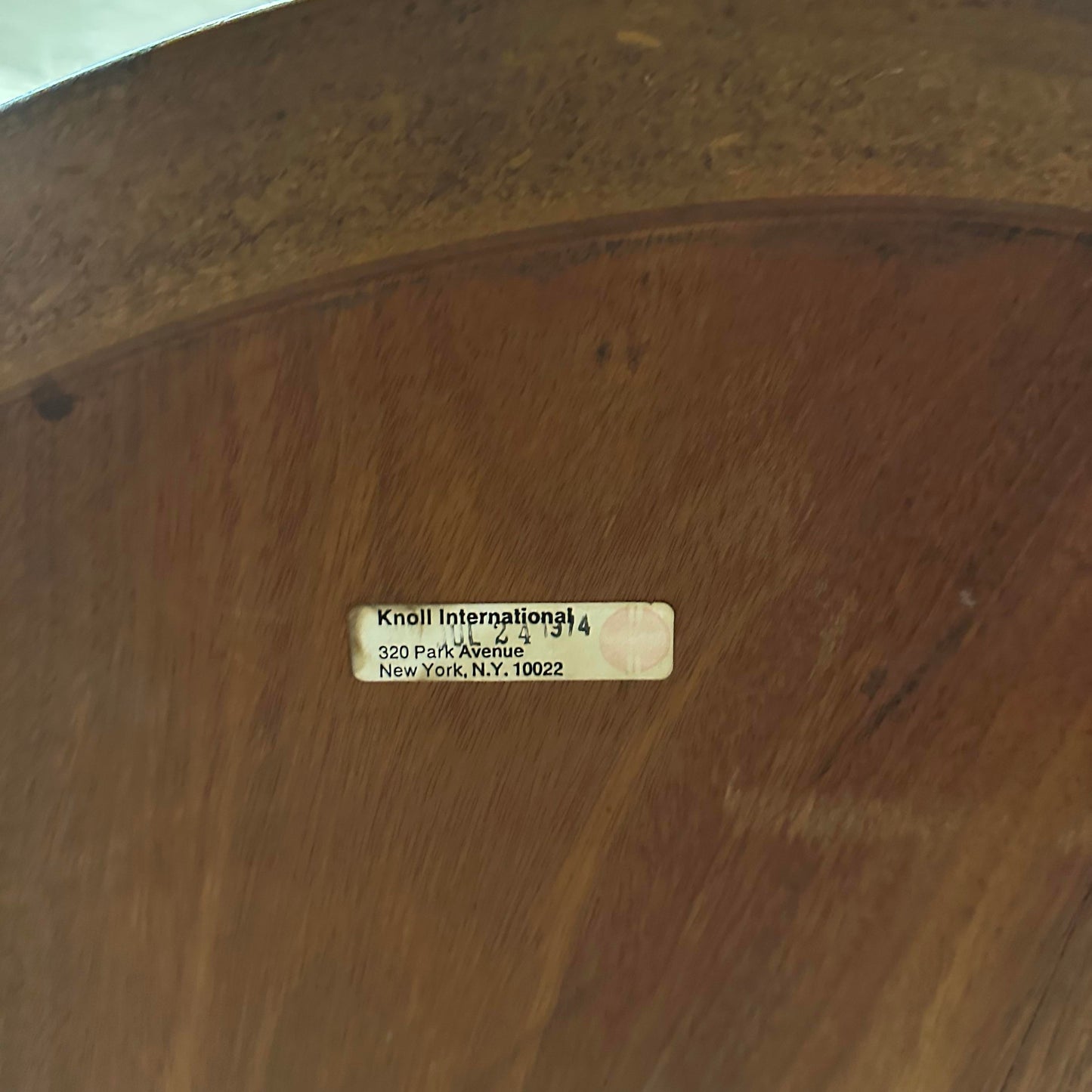 Mid Century Modern Florence Knoll Oval Dining Table Desk for Knoll